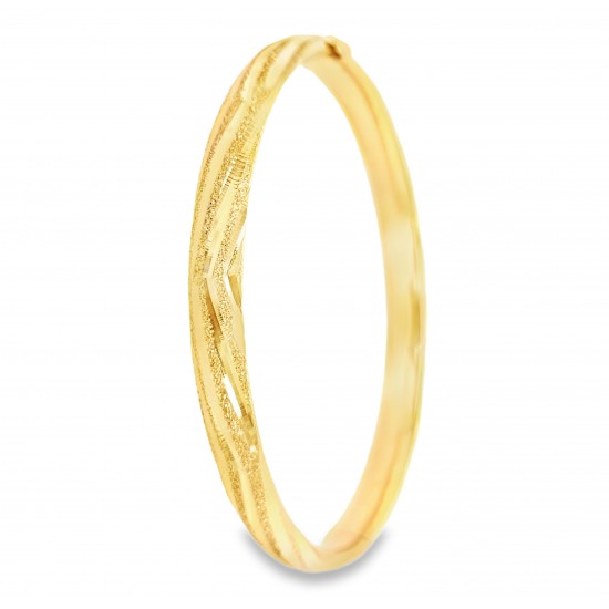 Pre Owned 14ct Hinged Bangle ZA645